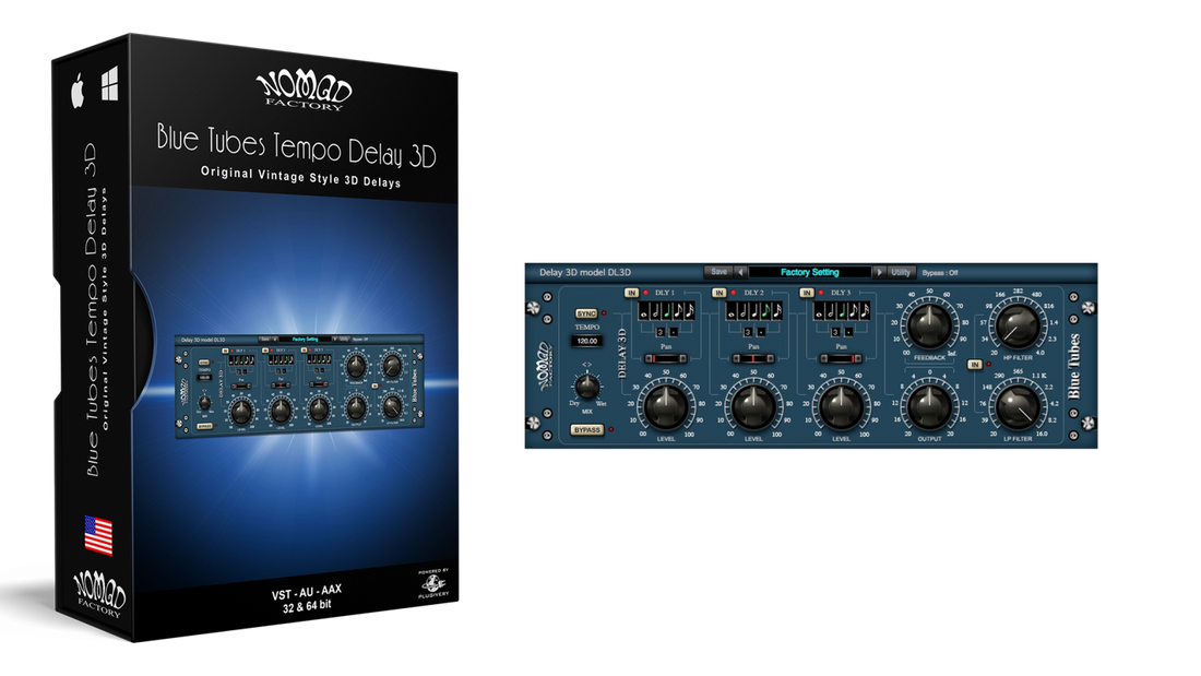 Nomad Factory Blue Tubes Tempo Delay 3D